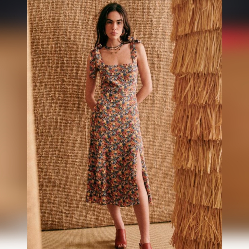 Sezane Dorotha Dress Fleurs Soleil - Size 36